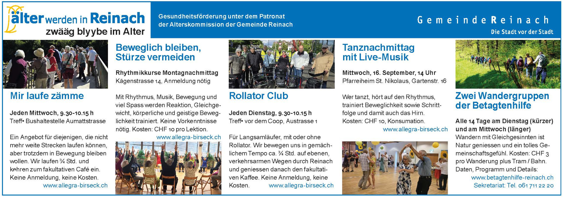 Bewegung im Alter Bewegung im Alter